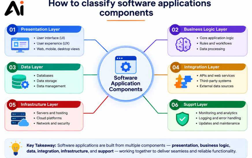 How to classify software applications components