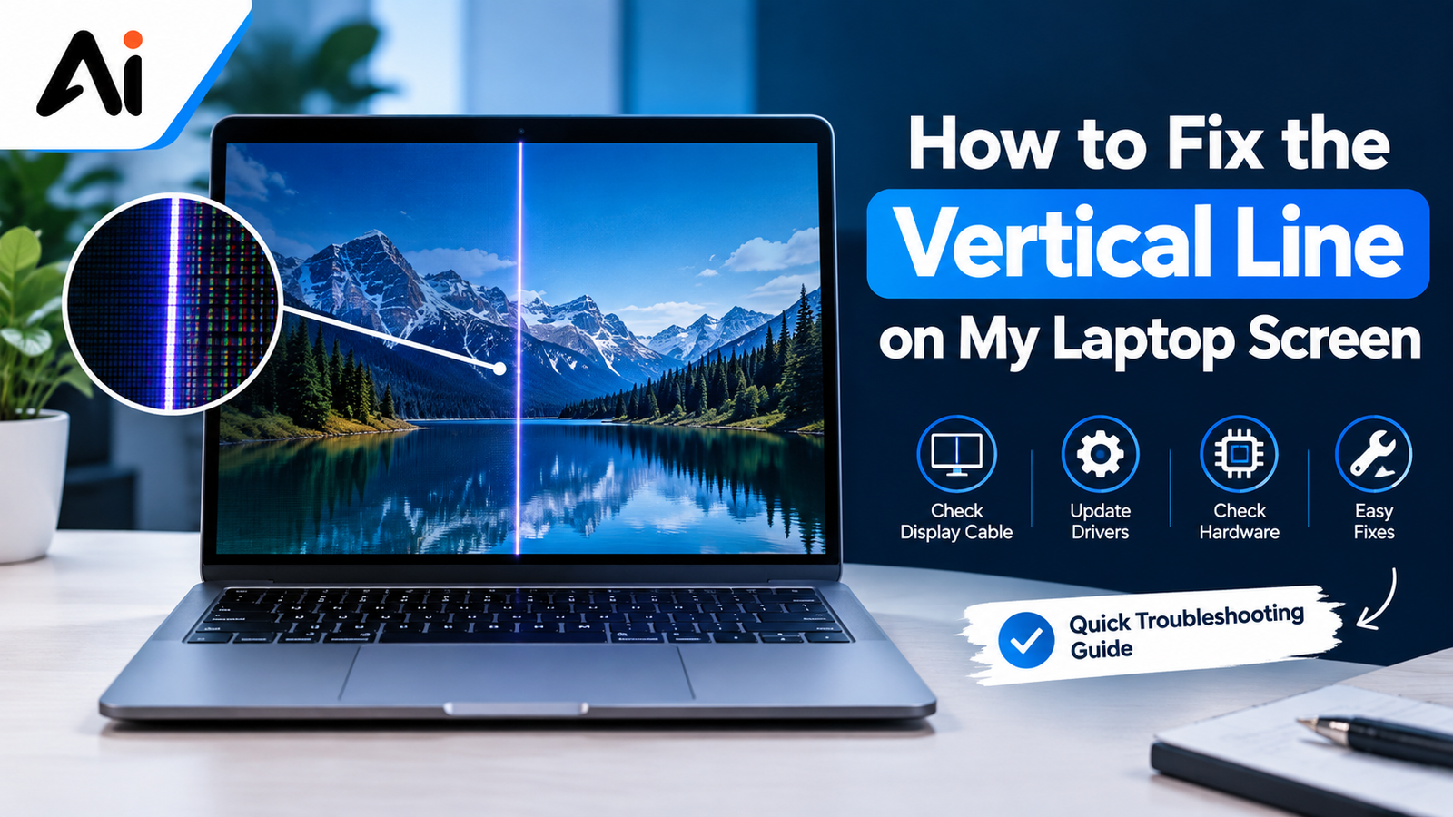 How to Fix the Vertical Line on My Laptop Screen