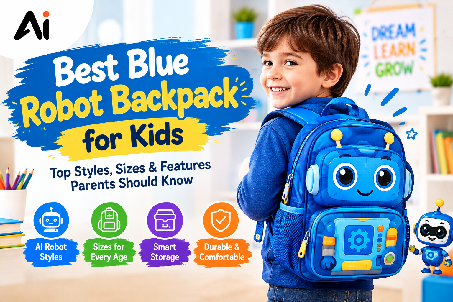 Blue Robot Backpack: Best Styles, Sizes, and Features for Kids