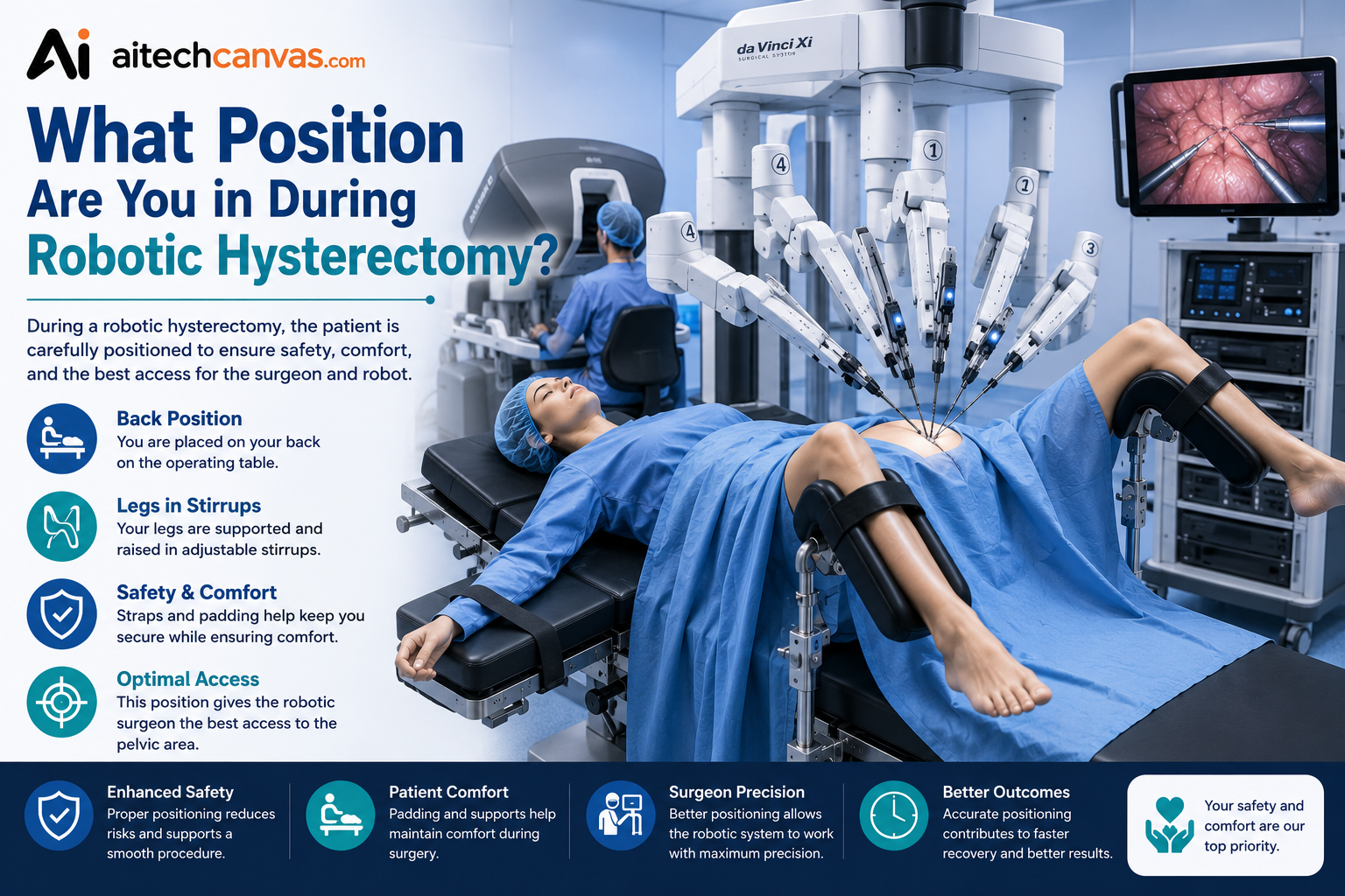 The Surgical Bed: What Position Are You in During Robotic Hysterectomy?