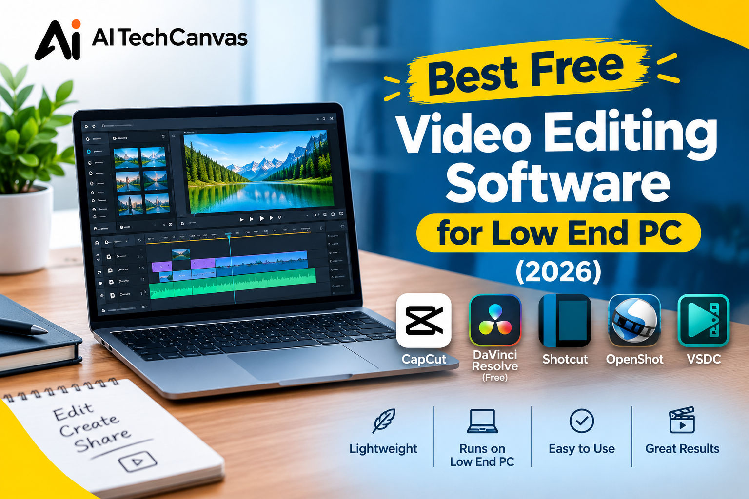 9 Best Free Video Editors for Low-End PCs in 2026 (No Lag?)