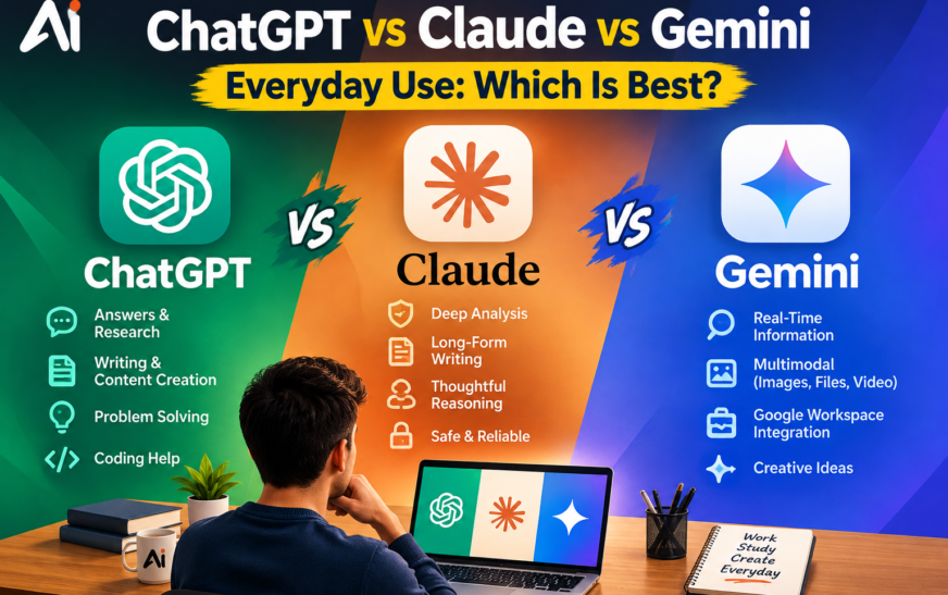 ChatGPT vs Claude vs Gemini  For Everyday Use: Which AI Is Best?